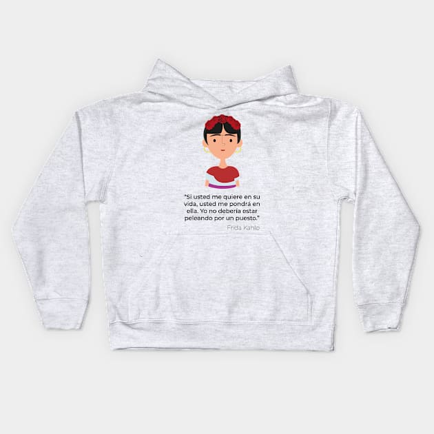 Frida Kahlo Kids Hoodie by Creotumundo